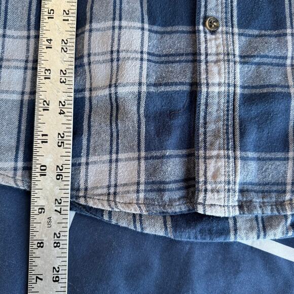 Faded Glory Plaid Flannel Button-Up Shirt Men’s Small 100% Cotton - Picture 6 of 8